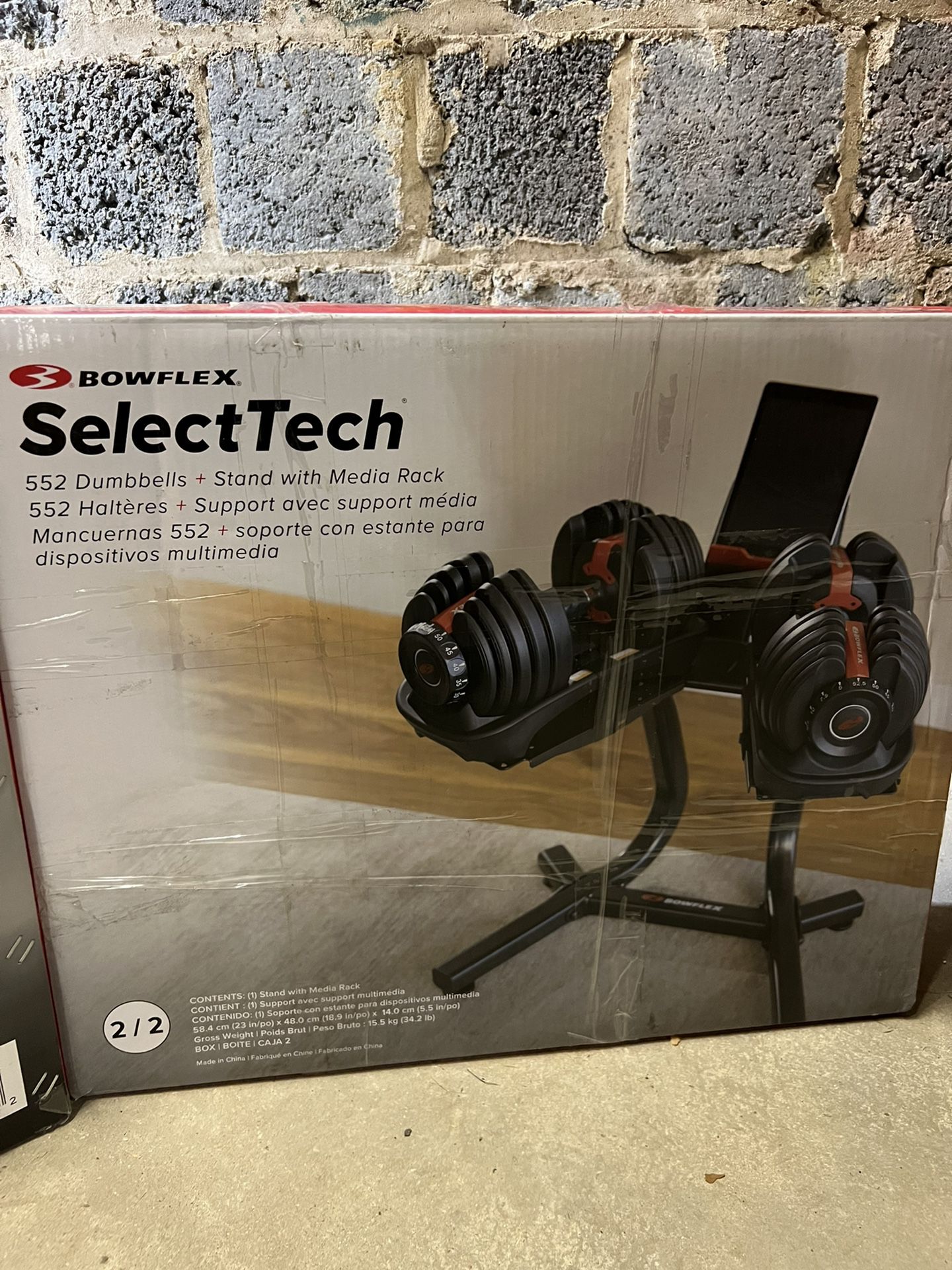 NEW Bowflex 552 Dumbbells AND stand 