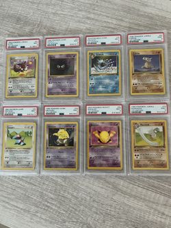 Assorted First Edition Shadowless PSA 9 Shadowless Pokémon Cards 