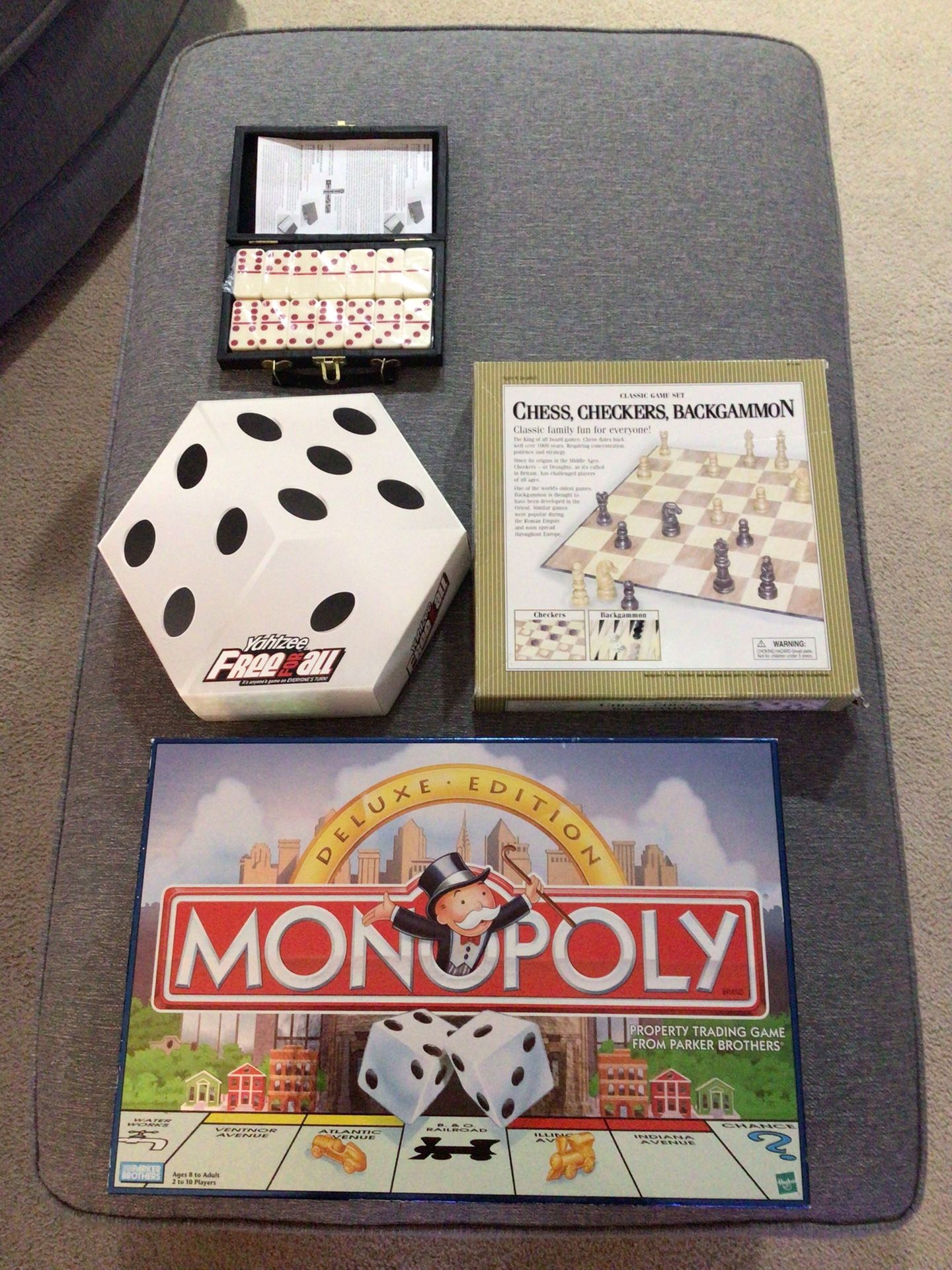 Lot of 2 Board Games Yahtzee Free For All Domino’s Barely Used