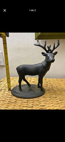ADORNO ANTIGUO CAST IRON DISEÑO VENADO