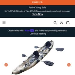 12.5 Fr Tandem Kayak