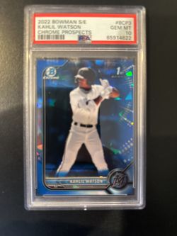 2022 Bowman Chrome Sapphire KAHLIL WATSON 1st PSA 10 