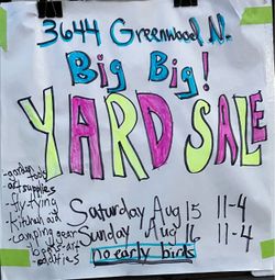 Big Big Yard Sale!