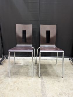 Pair of Allermuir Bentwood Stackable Chairs