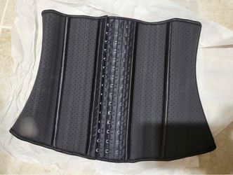 Womens Waist Trainer Steel Boned Corset Underbust Sports Body Shaper sz S