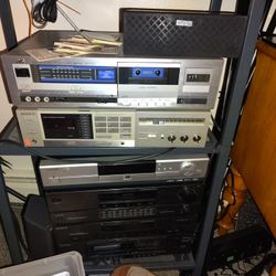 Vintage Sony Receiver And Jvc Tape Deck