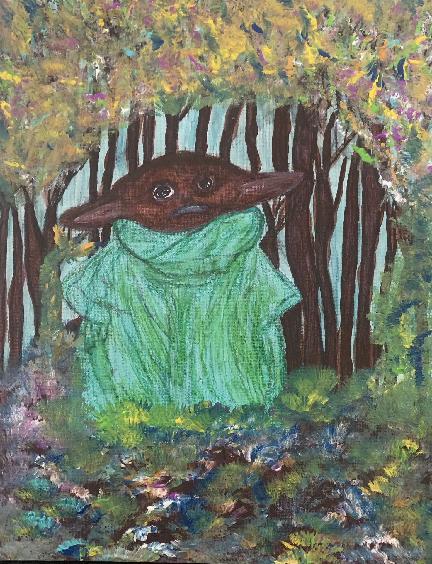 Melanated Yoda(original Art Work)