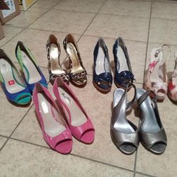 6 Pairs Of Heels Size 6.5