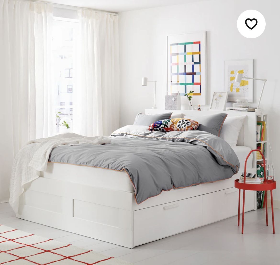 White bed frame