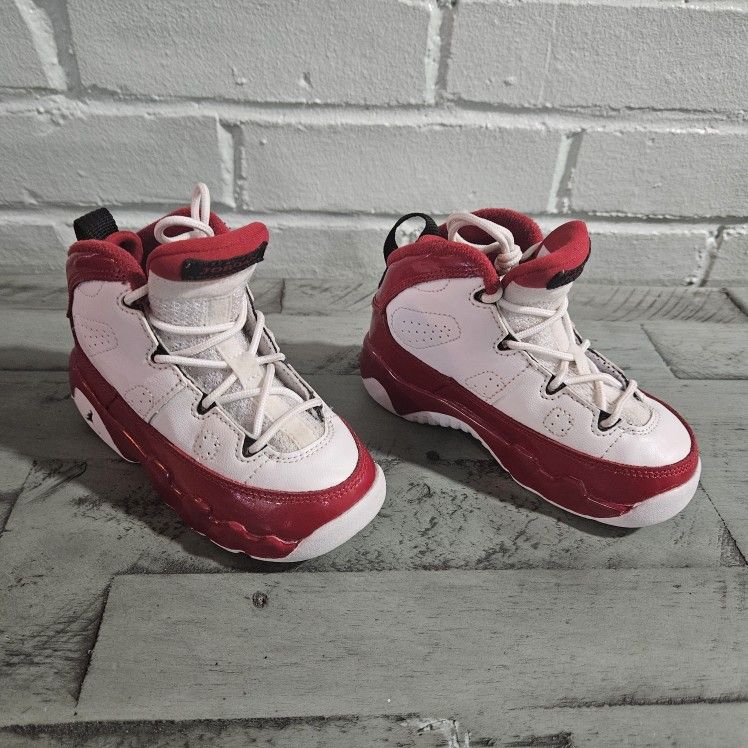 Jordan 9 Retro White Gym Red Size 7C