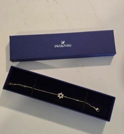 Swarovski Gold Star Of David Adjustable Bracelet