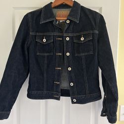 Vintage Guess Denim Jean Jacket Large Made In USA Button Down Established 1981
