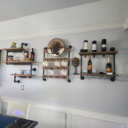 Black pipe wall decor