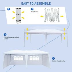 10 X 20 Pop Up Canopy With Sidewalls