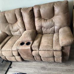 Brown Loveseat 