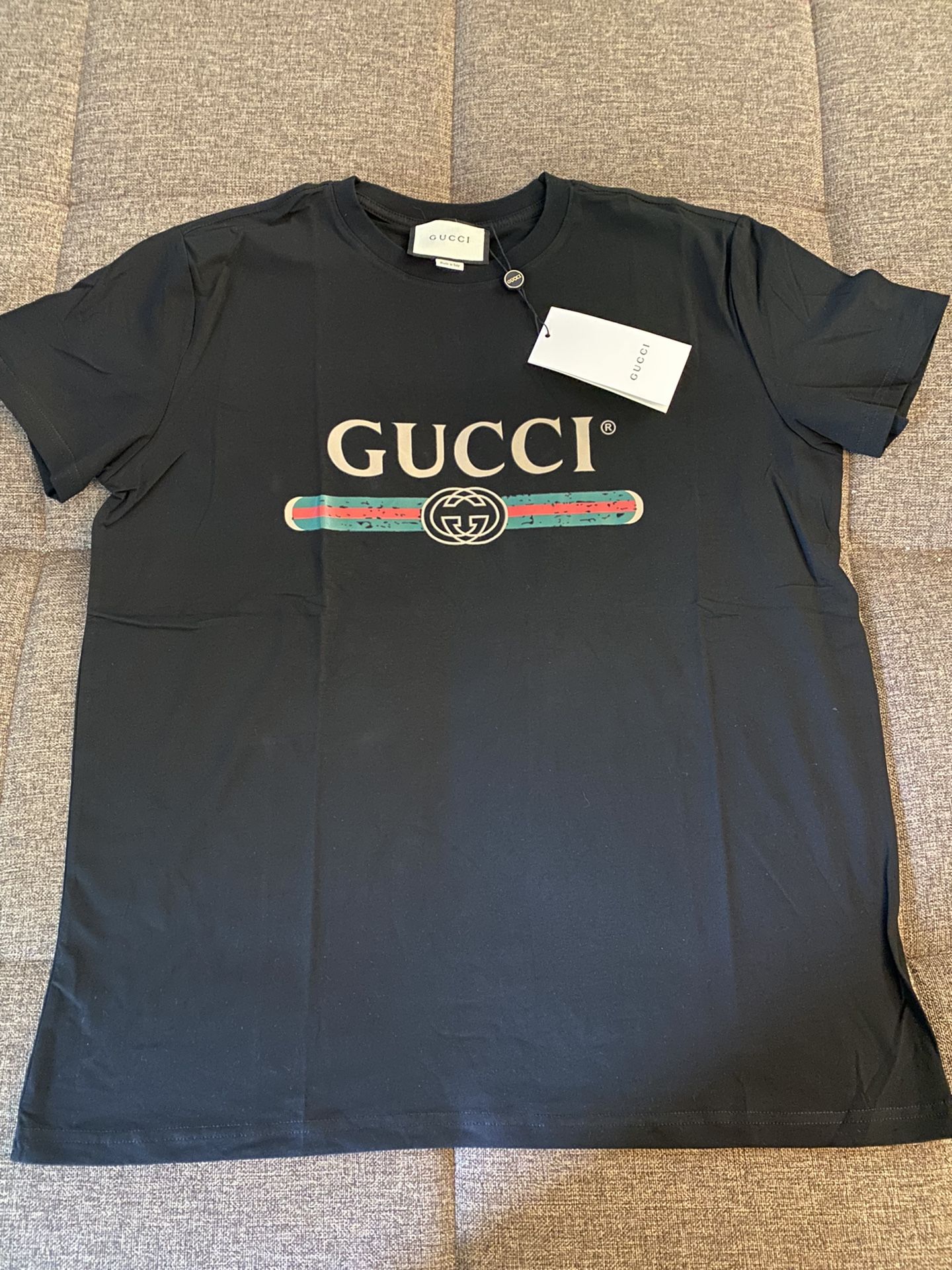 Oversize Washed T-shirt With Gucci Logo