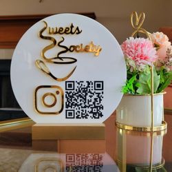 Social Media Sign With Base 