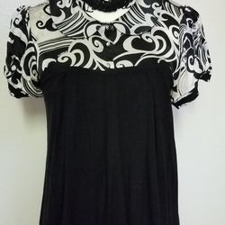 Bebe  Black And White Bubble Dress 
