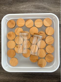 Spice Jars with labels + Drawer Organizers