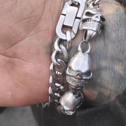 Two Skull Bracelets $50 For Both Or $30 Apiece