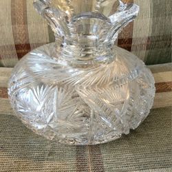 Antique American Brilliant Period Cut Glass Flower Vase