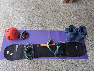 Men’s snowboard and boots