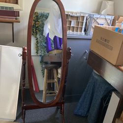 Wooden Full-Length Mirror