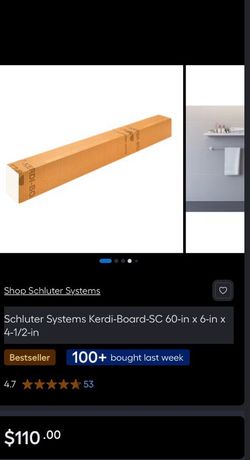 Schluter Systems Kerdi-Board-SC 60-in x 6-in x 4-1/2-in