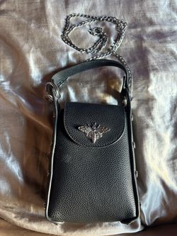 Black Moth Chain Purse