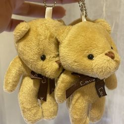 24 Pcs Teddy Bears Small Plush Toys 4.7in Height Light Brown Set Favors Birthday Baby Shower Wedding Flowers Bouquets 