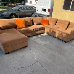 Nice Color Left Facing Sectional Couch Sofa