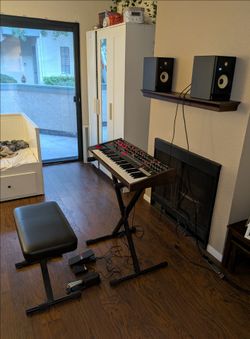 Sequential Prophet-6 Synth Setup +pair  KRK Rokit 5 Monitors & Accessories everything like new