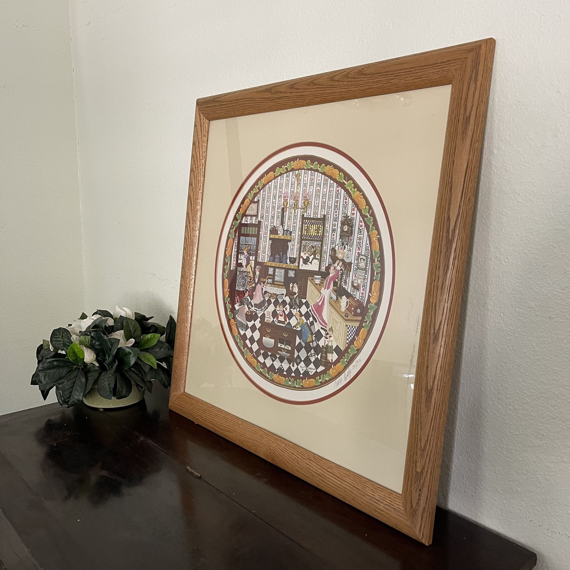 VINTAGE WALL ART “8 A.M. THANKSGIVING” by BILL W. DODGE