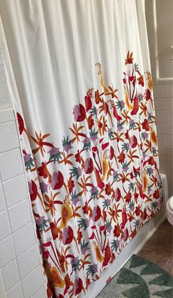 Floral Birds Shower Curtain and Liner
