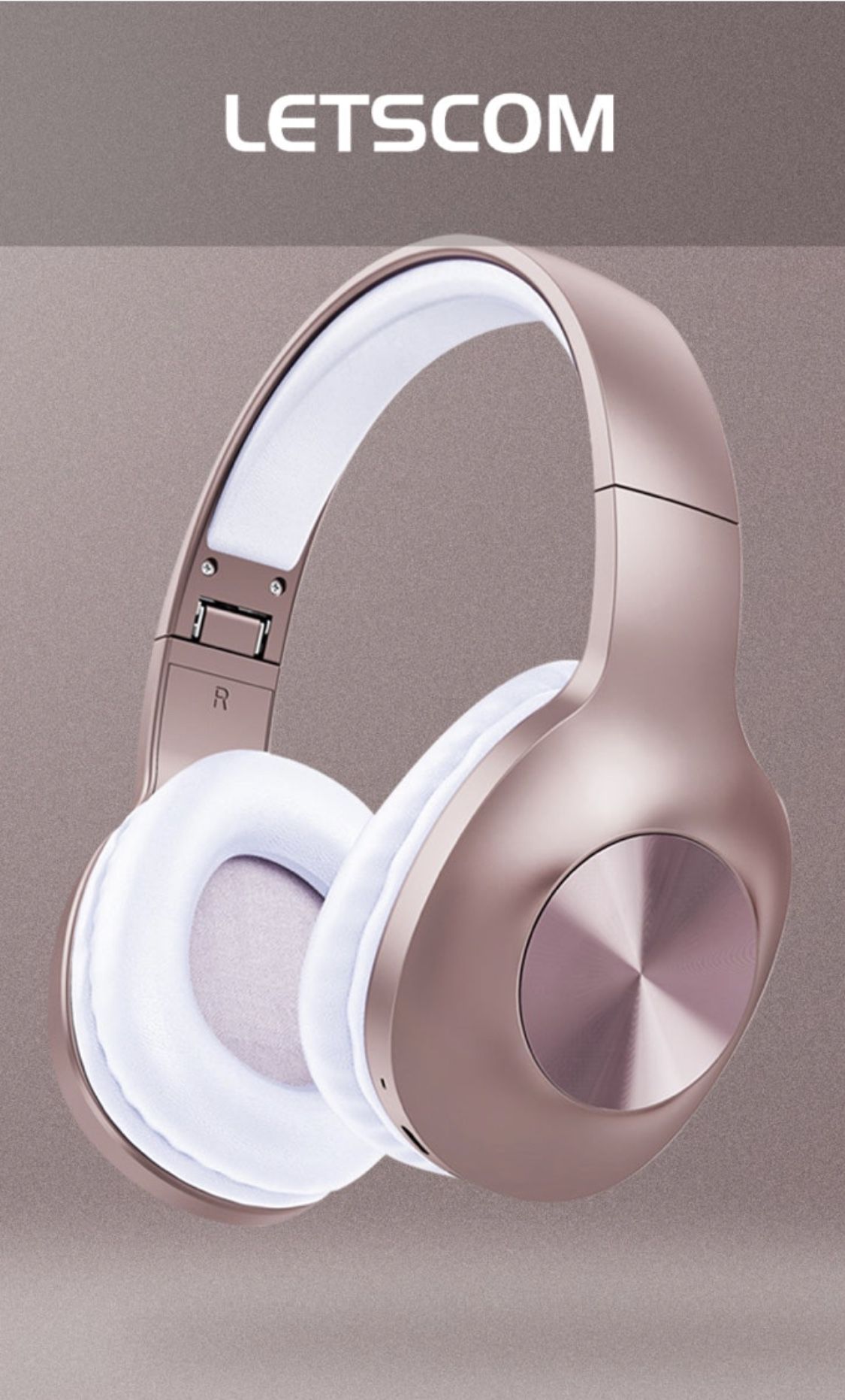 LETSCOM H10 Bluetooth Headphones Over The Ear Deep Bass Hi-Fi Sound Built-in Mic 