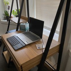 Stair Desk With Shelves