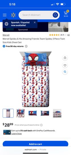 Spider man twin bed sheets