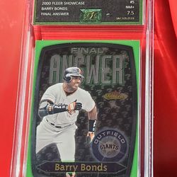 2000 Fleer Showcase Final Answer Barry Bonds #5FA EJE NM+ 7.5