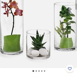 4 Parnoo Sets Of 3 Multi-Use Glass Cups Of Differing Sizes