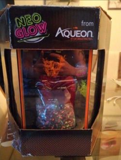 Aqueon neon glow fish tank new