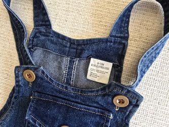 Denim Blue Kids Distress Look Patches Overalls