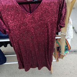 Brand New Red Sequin Dress - Size Medium 