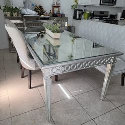 Z Gallerie Sofie Mirror Dining Table