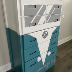 Fun Solid Wood Hand Painted Dresser