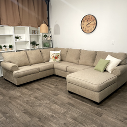 Beige Sectional Couch! Delivery Available!