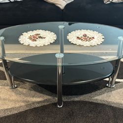 Modern Oval Glass Table 
