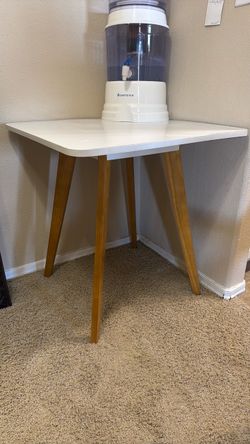 White Table Wooden Legs