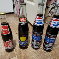 Pepsi Dr Pepper Coca-Cola Collector Bottles 