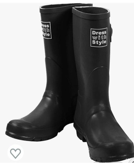 Ladies Black Rain Boots