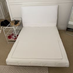 White Faux leather Futon 